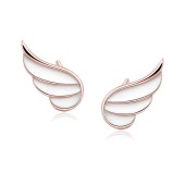 Cercei argint rose gold Aripi cu email alb DiAmanti Z1679ERG_W-DIA Cercei argint rose gold Aripi cu email alb DiAmanti Z1679ERG_W-DIA